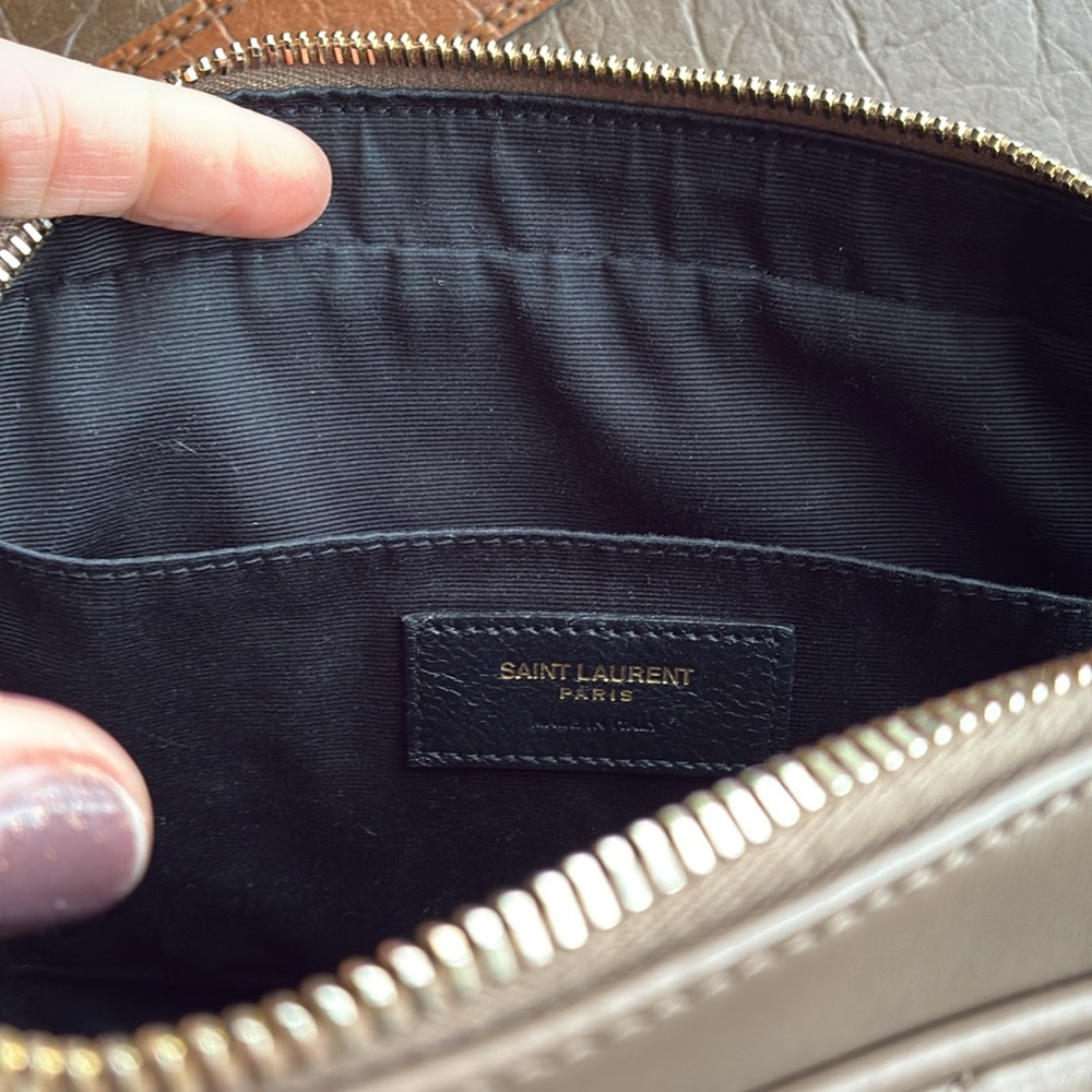 Yves Saint Laurent Tan Quilted Crossbody Bag with Gold Hardware - Picture 8 of 8